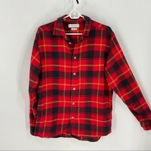 Urban outfitters 100% cotton red plaid flannel shirt S